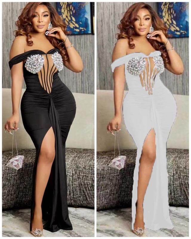 Sculpted Bloom Corset Gown-white