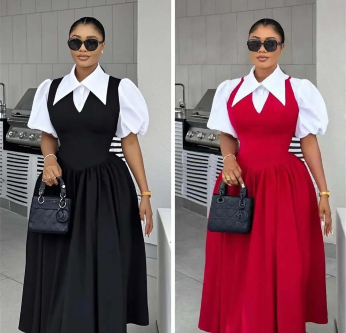 Executive Chic Midi Dress