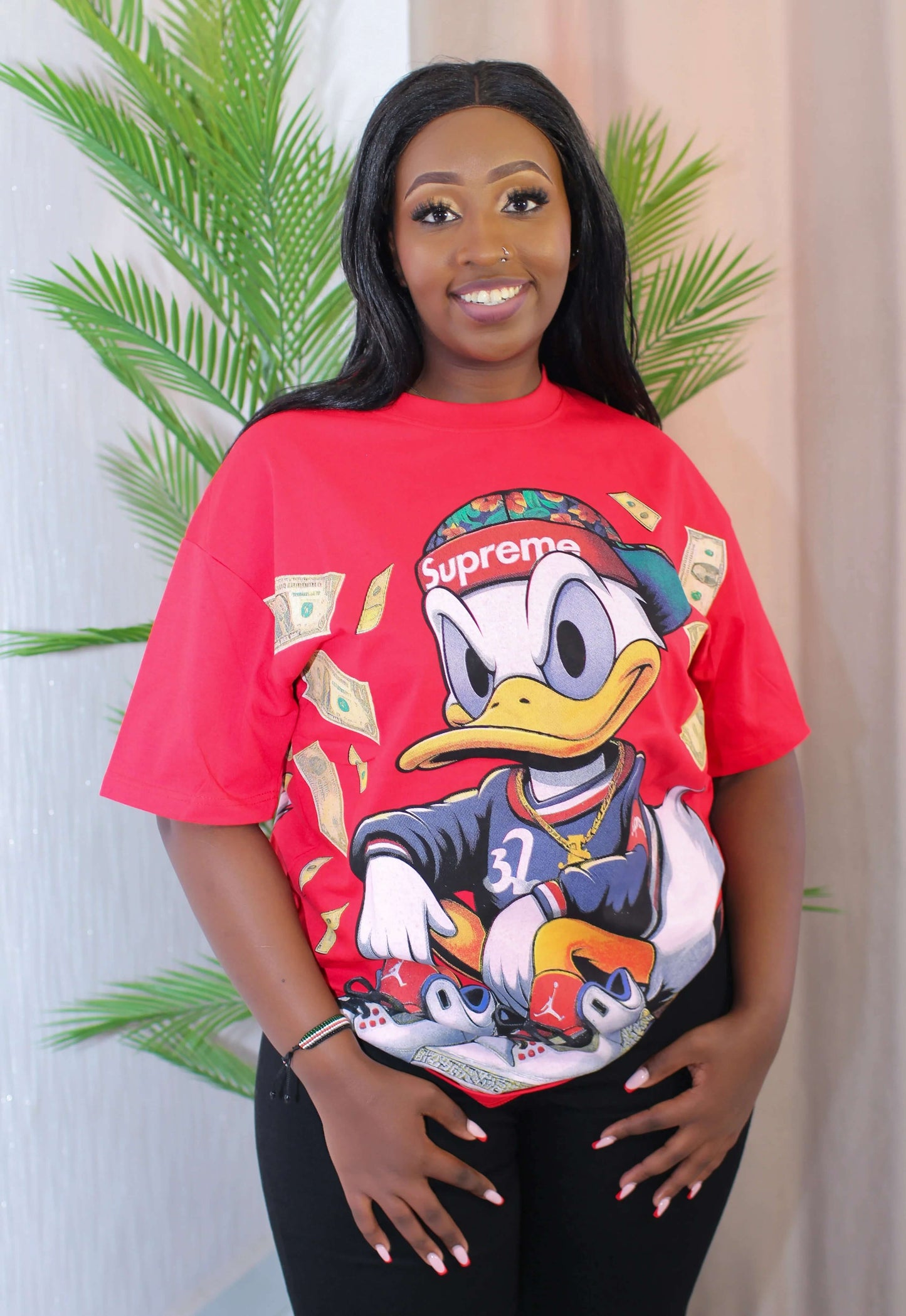 Bold Red Cartoon Graphic Tee – Unisex - Minichic collection 