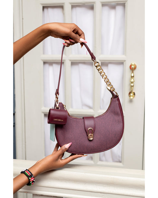 Accent Shoulder Bag Maroon